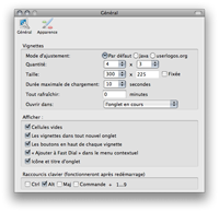 Préférences générales de Fast Dial pour Firefox
